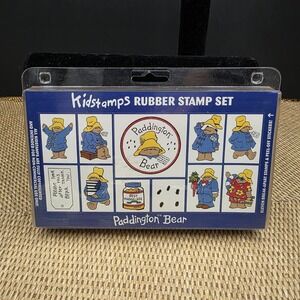 VTG Kidstamps Paddington Bear Rubber Stamp Set UNUSED New Arts And Crafts Kids
